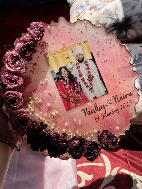 Customised Resin Memory Frame – Floral Keepsake Art